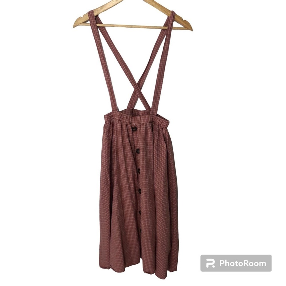 Shein Jumper Maxi Skirt Womens Size Small Cottagecore Academia Modest Gingham